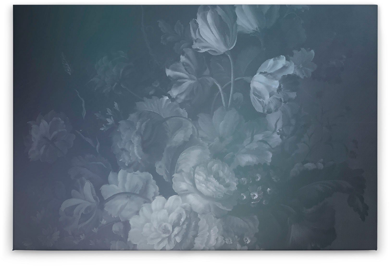A.S. Création Leinwandbild dutch pastel, Keilrahmen Bild blau Rosen (1 St), Blumen Floral