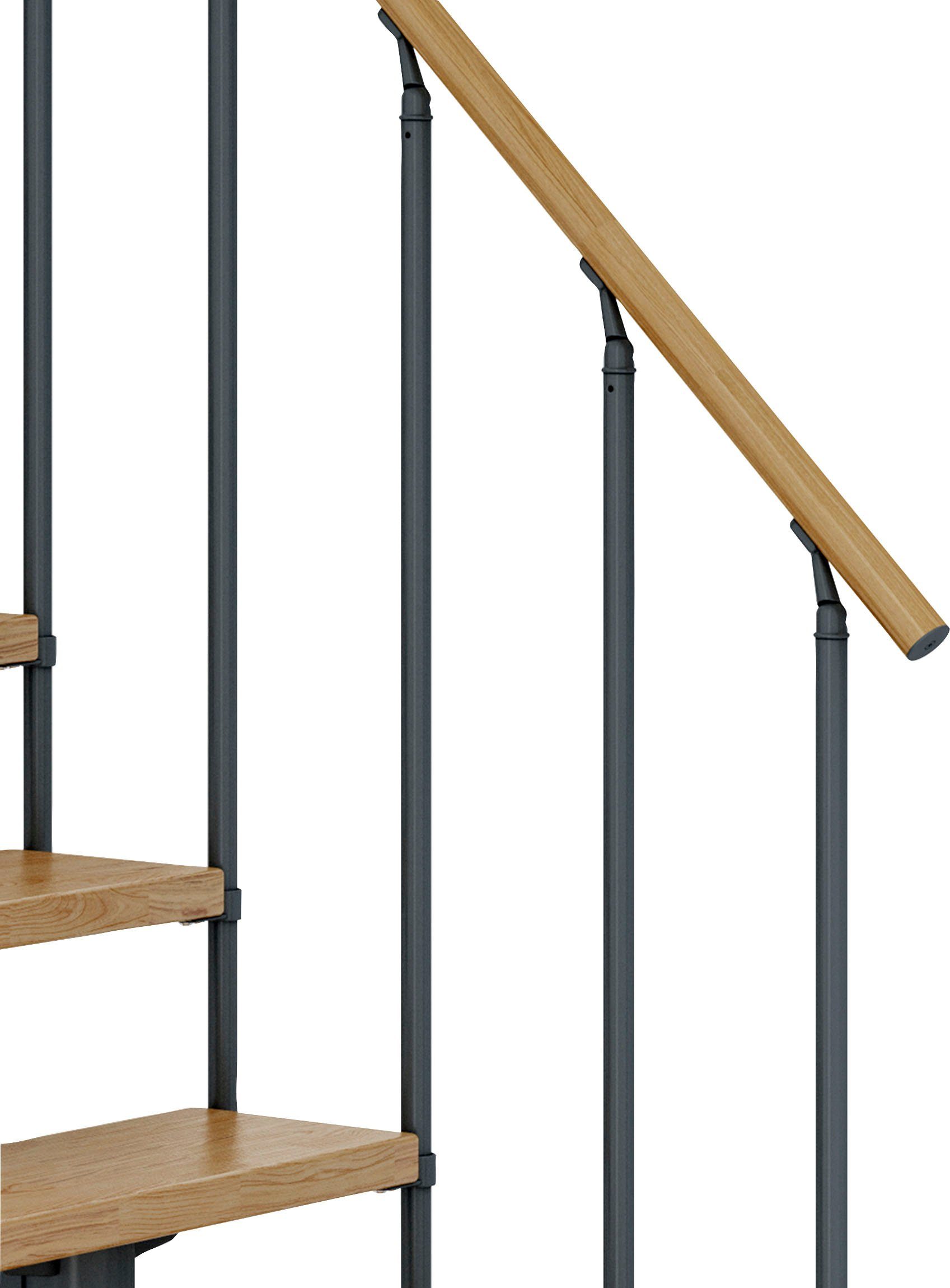 Dolle Mittelholmtreppe Stufen Cork, für Geschosshöhen bis 337 cm, offen