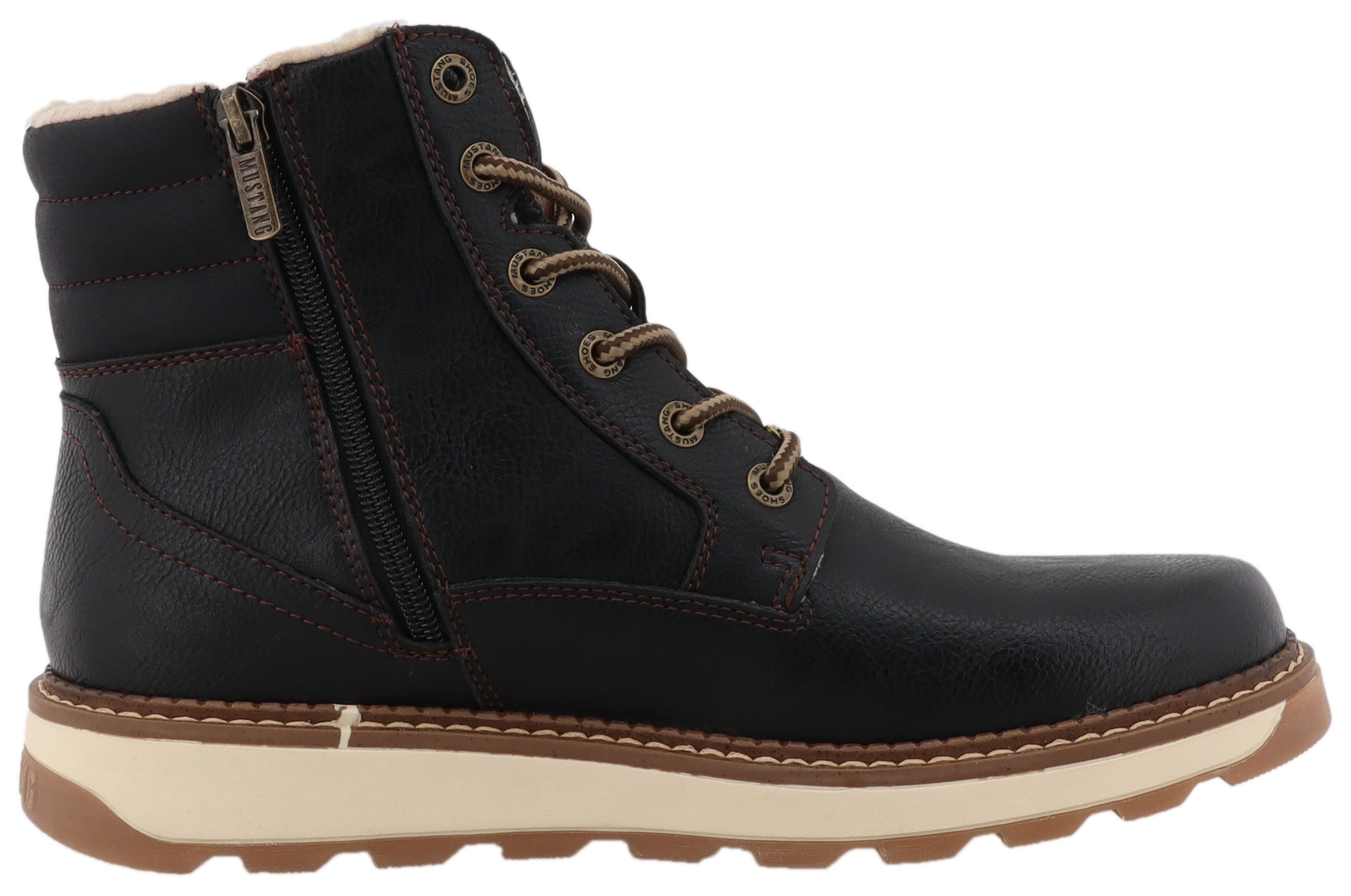 Mustang Shoes Elio Winterstiefelette Schnürstiefel, Winterstiefel mit Warmfutter – Bild 5 von 5