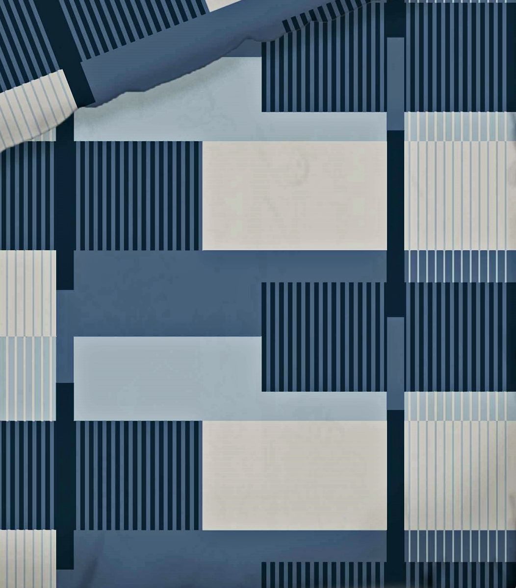 JACK Bettwäsche 135x200cm Streifen Grafik Blau günstig online kaufen