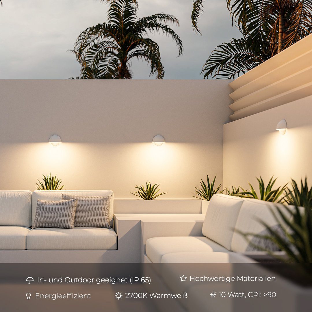 Neona LED Wandleuchte ORION Weiß, LED fest integriert, Warmweiß günstig online kaufen