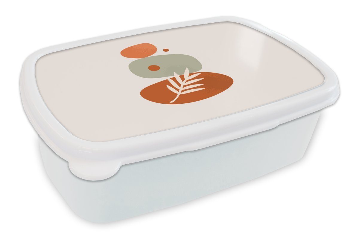 weiß - und Stein - für für Jungs Sommer Lunchbox Kinder und Kunststoff, Brotbox MuchoWow Pflanze, Erwachsene, Brotdose, (2-tlg), Mädchen