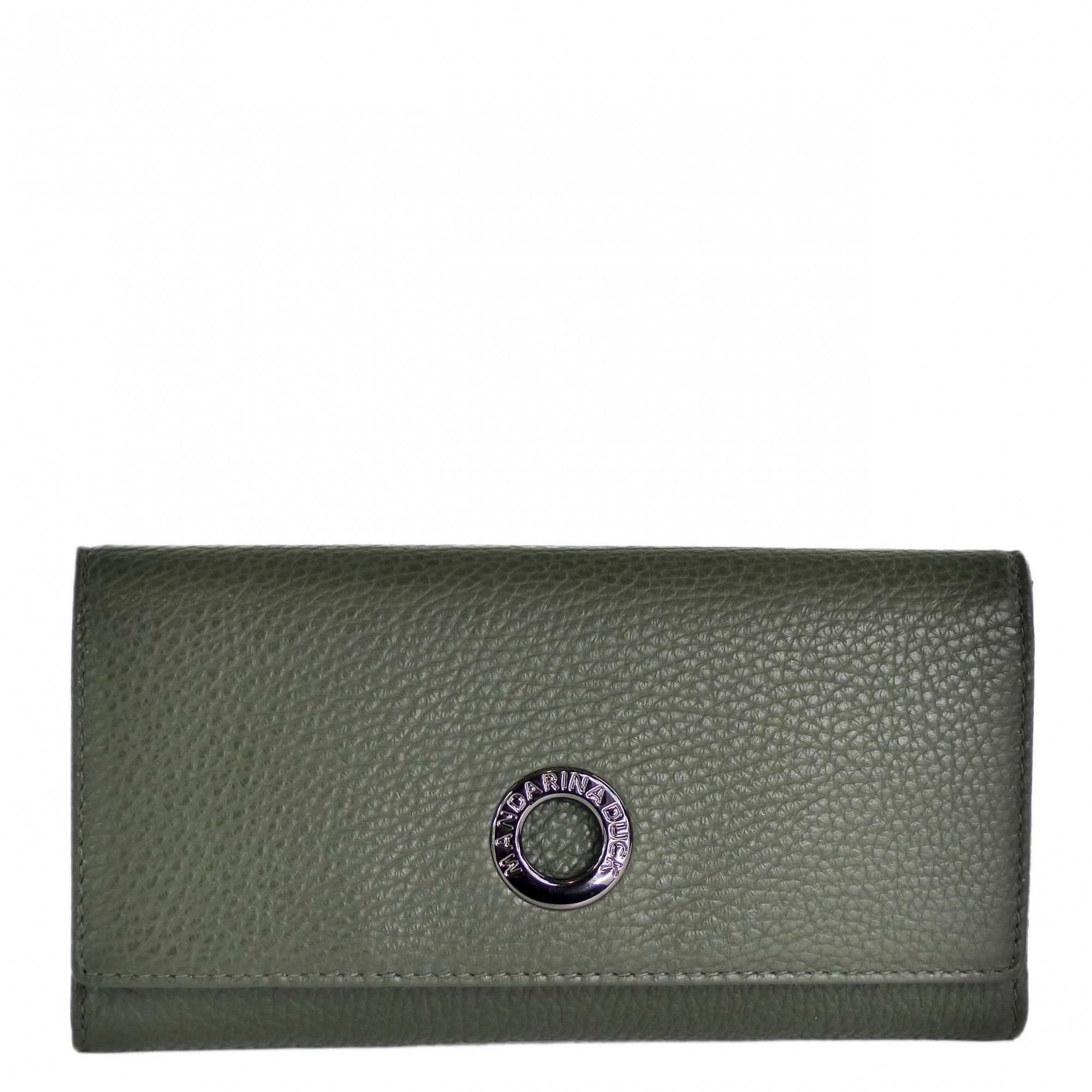 Mandarina Duck Geldbörse Mellow Leather Continental Wallet with Flap FZP630 Loden