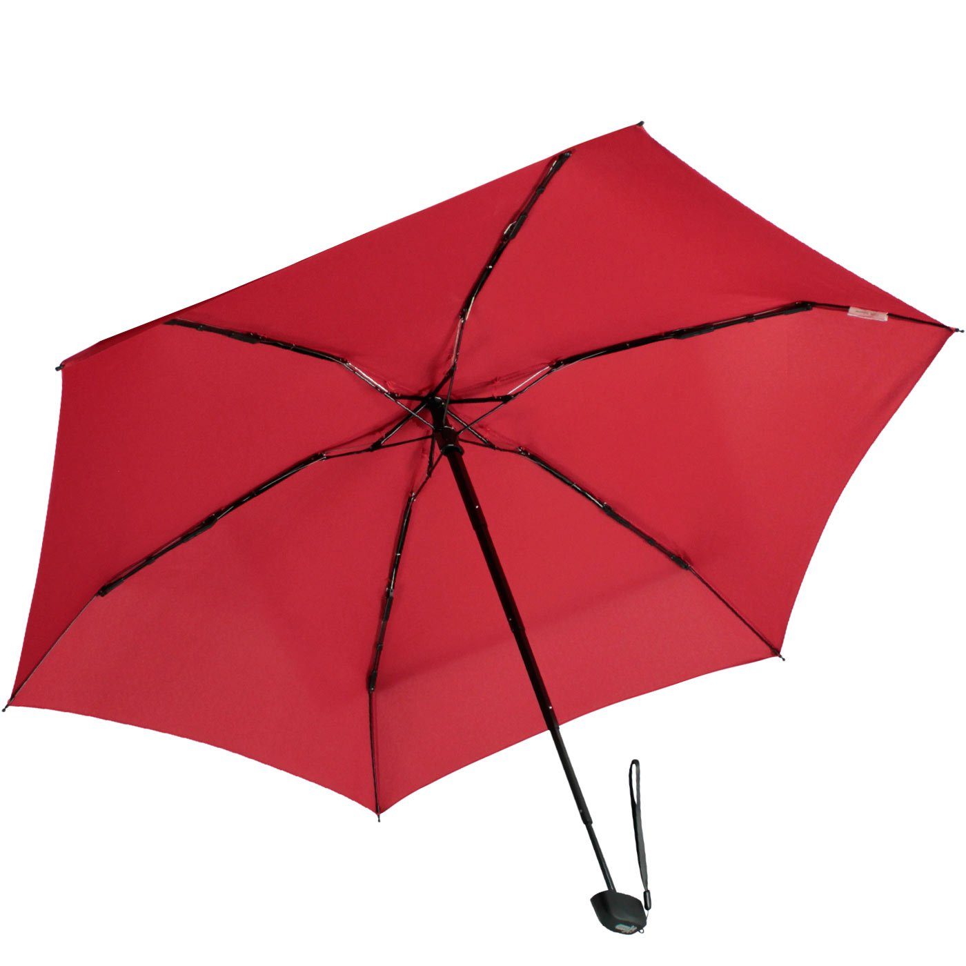 iX-brella cm kleiner großem, Schirm Taschenregenschirm mit Super 18 Mini dunkelrot 94cm super-mini