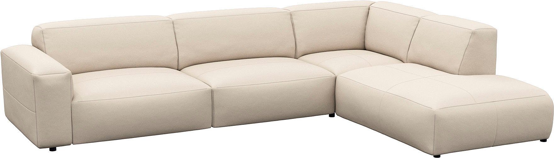 FLEXLUX Ecksofa Lucera, super bequem durch hochwertigen Sitzaufbau mit Kaltschaum, modern & anschmiegsam, L-Form, Designsofa