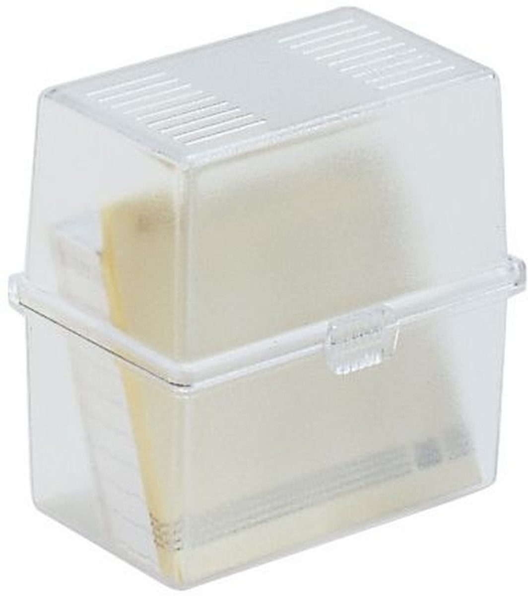 EXACOMPTA Karteikasten Memo-Box Din A8 quer Linicolor glasklar