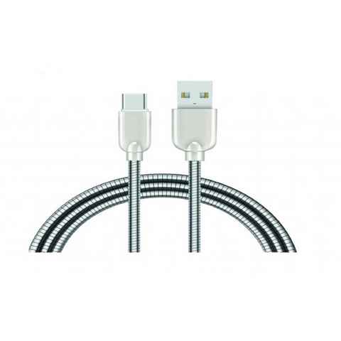 Sunix Sunix 2A Schnellladekabel Nylon 1m Typ-C Metall Kabel Biegsam Robust USB-Kabel, USB-C