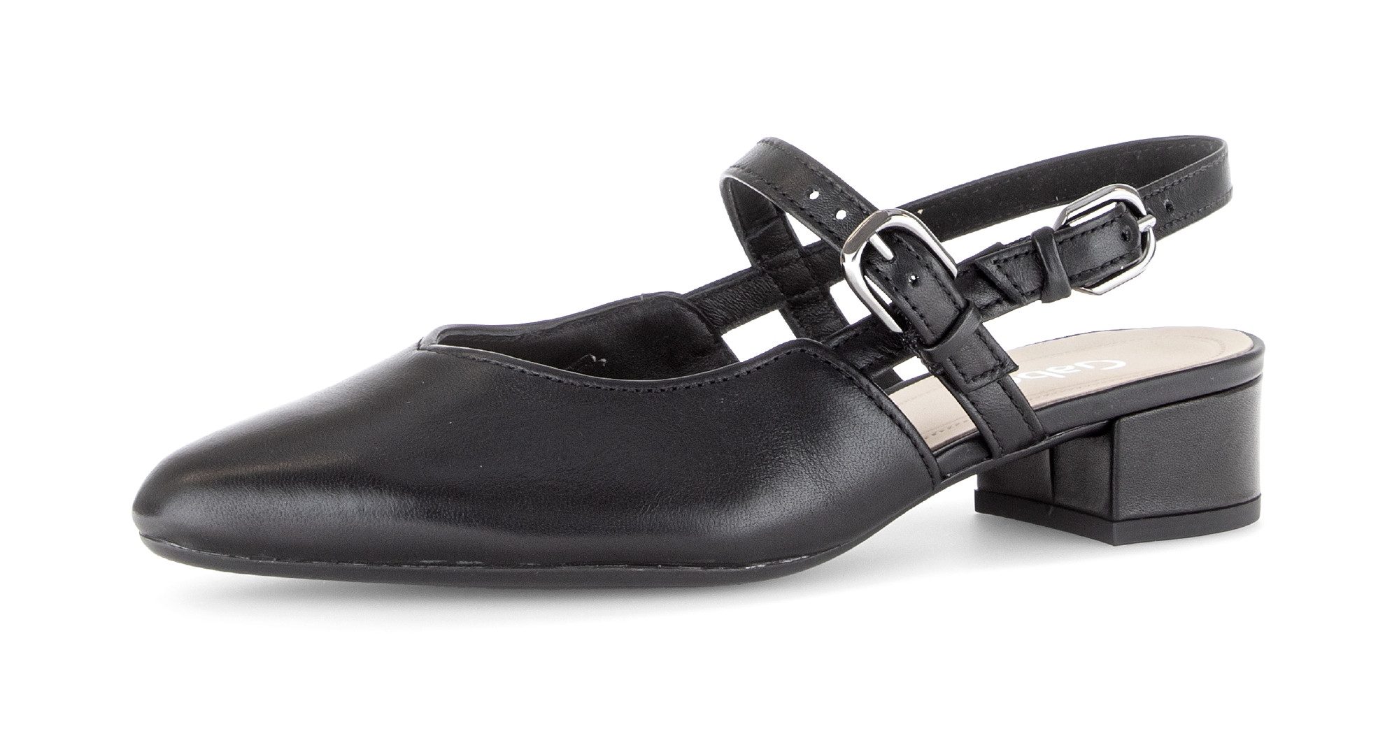 Gabor Slingpumps Blockabsatz, Businessschuh mit zwei verstellbaren Schnallen