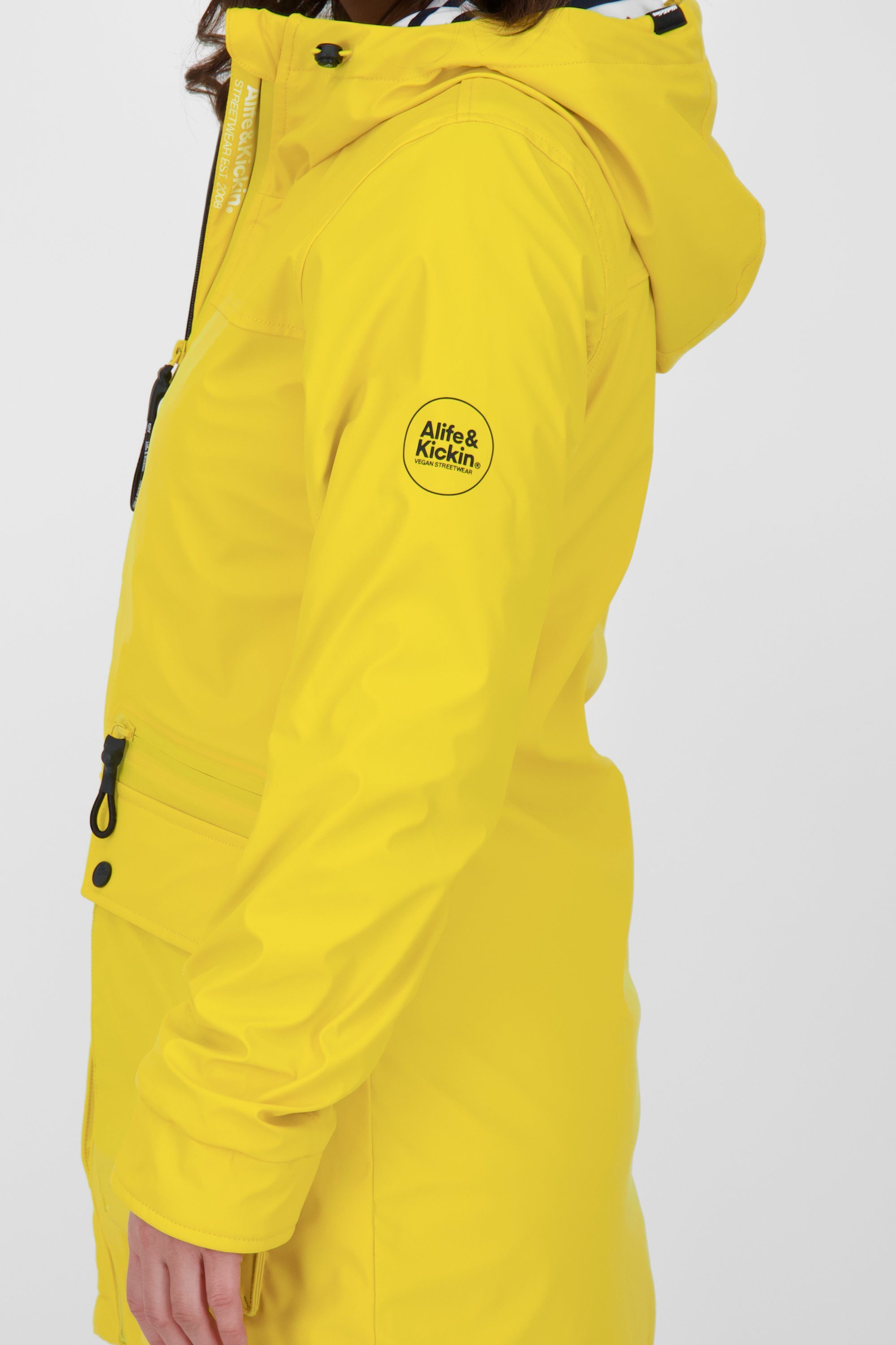 Alife & Kickin citron AudreyAK Langjacke Coat Übergangsjacke Langjacke, Damen Rainstyle A