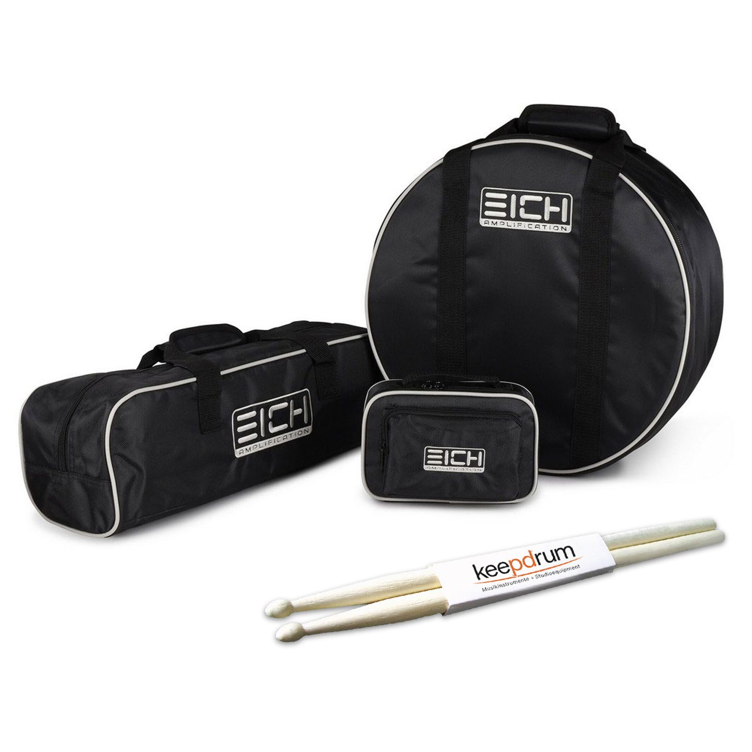 Eich Amplification Schlagzeug Eich Hardware-Taschen CDBC Taschen-Set für Hocker mit Trommelstöcken,Set, Taschen-Set, Taschen-Set für Subwoofer-Hocker