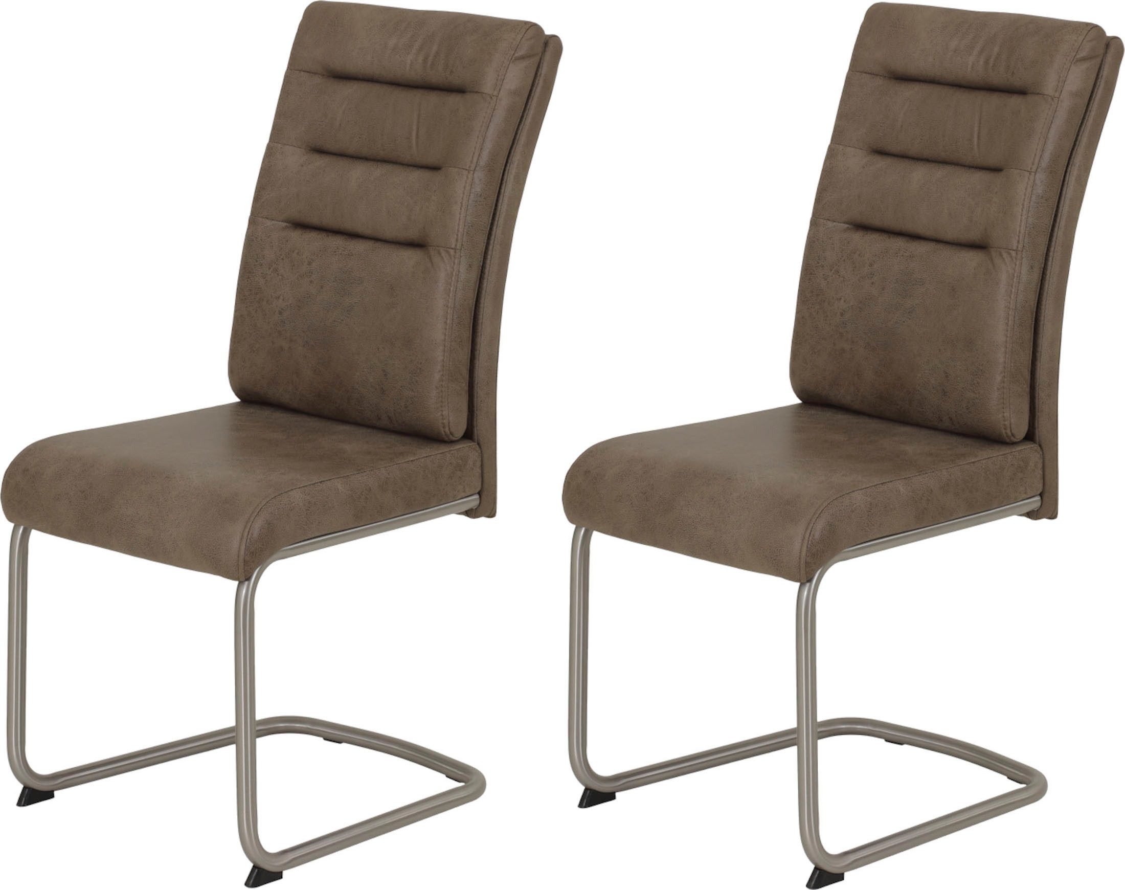 HELA Esszimmerstuhl Paula Freischwinger (Set, 2 St), mit Echtedelstahlgestell, 2 oder 4 Stück
