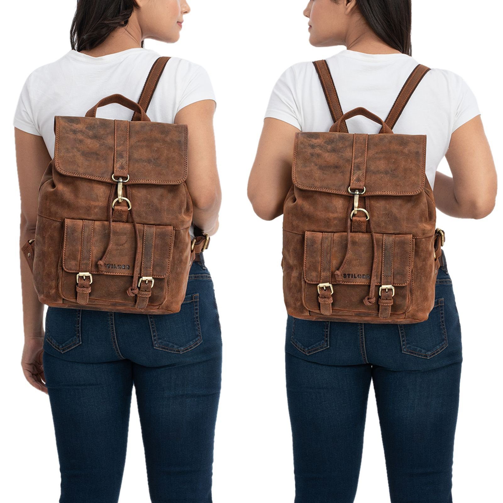 STILORD Cityrucksack "Kacey" Daypack Damen Leder günstig online kaufen