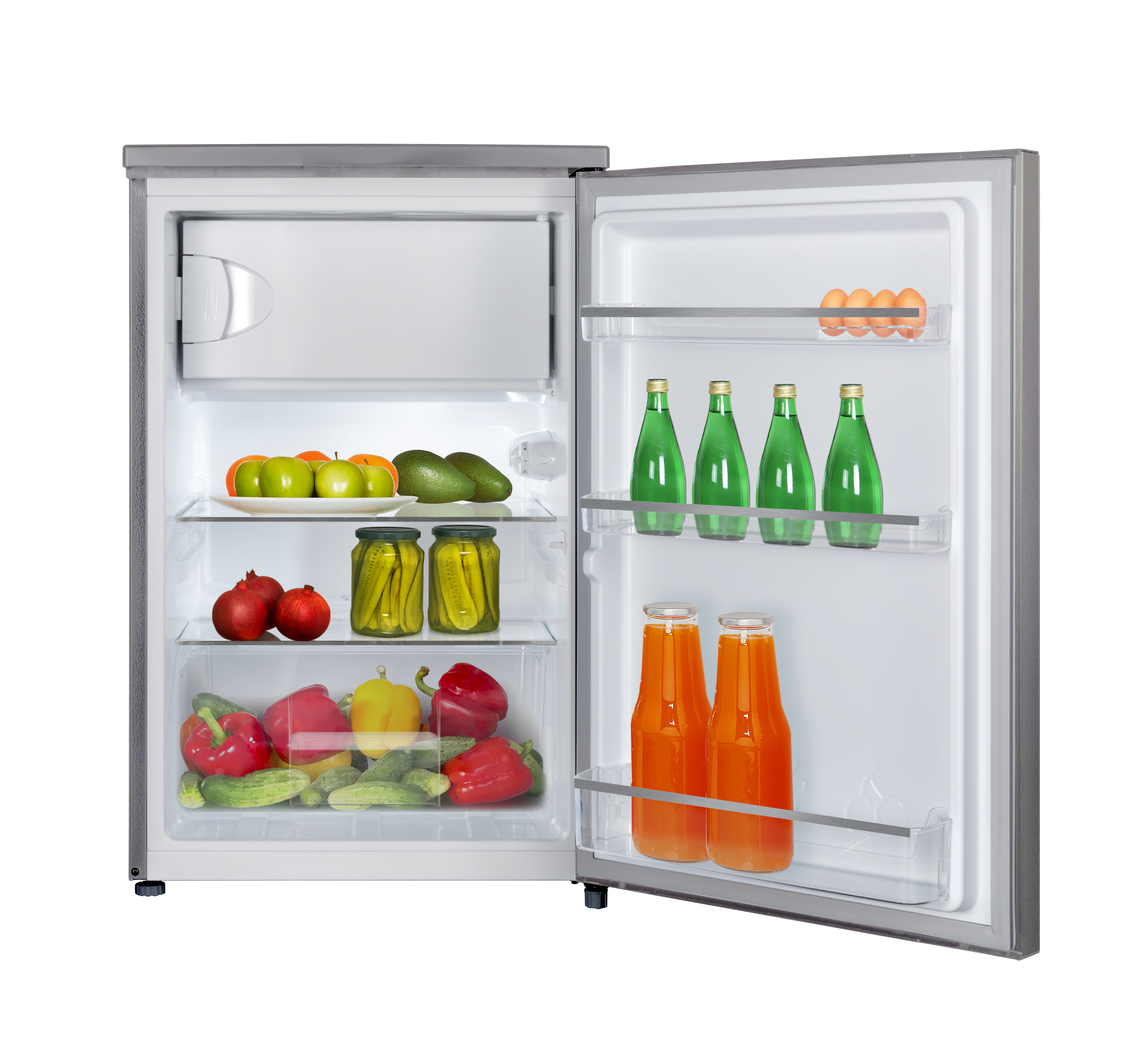 Amica Kühlschrank KS 361 125 E, 85 cm hoch, 55 cm breit, Leise, elegant, durchdacht – Frische für kleine Küchen