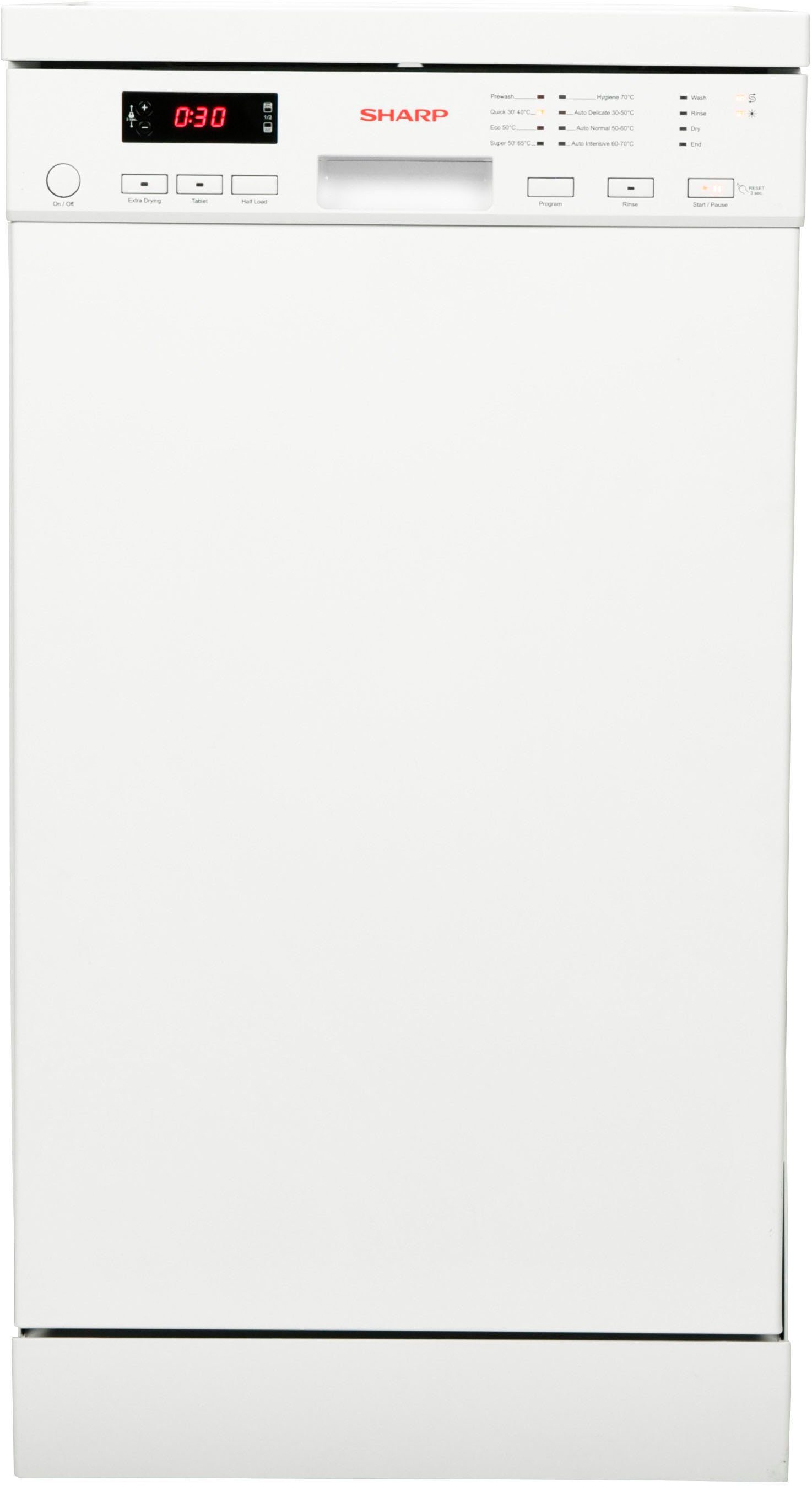 Sharp Standgeschirrspüler QW-NS22F47EW-DE, 9 Maßgedecke. Reduzierter Preis € 389,00. Unverbindliche Preisempfehlung € 549,00