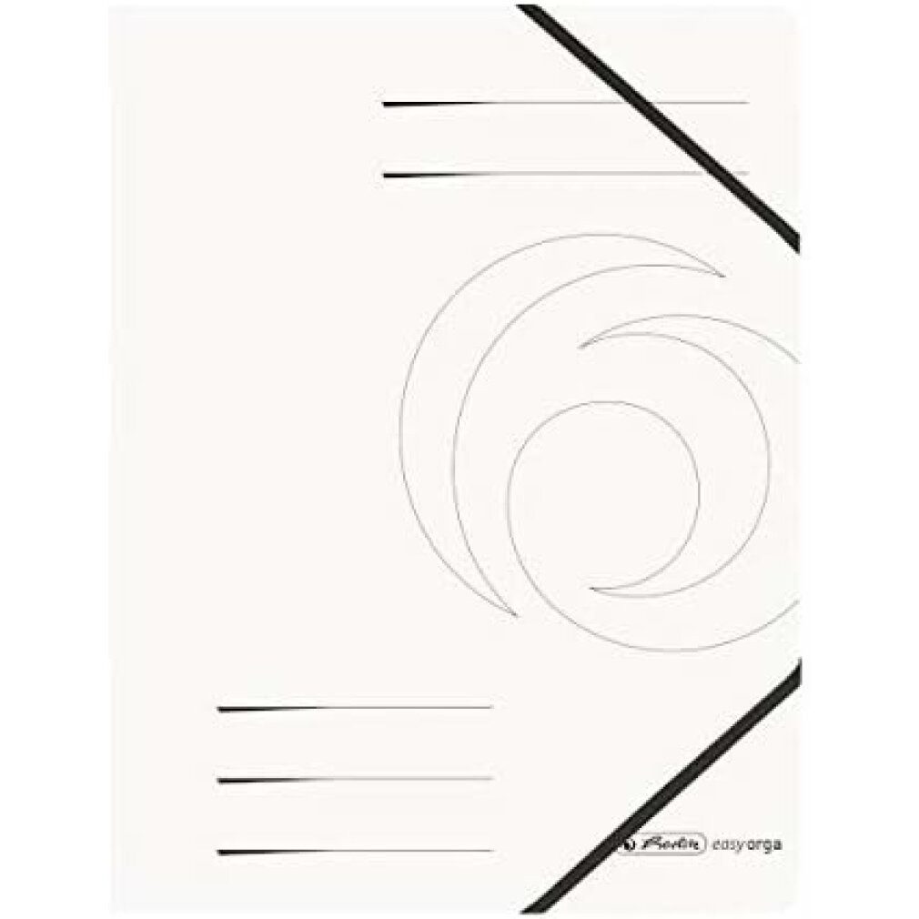 Herlitz Fächermappe 5 Eckspanner easy orga DIN A4 weiß
