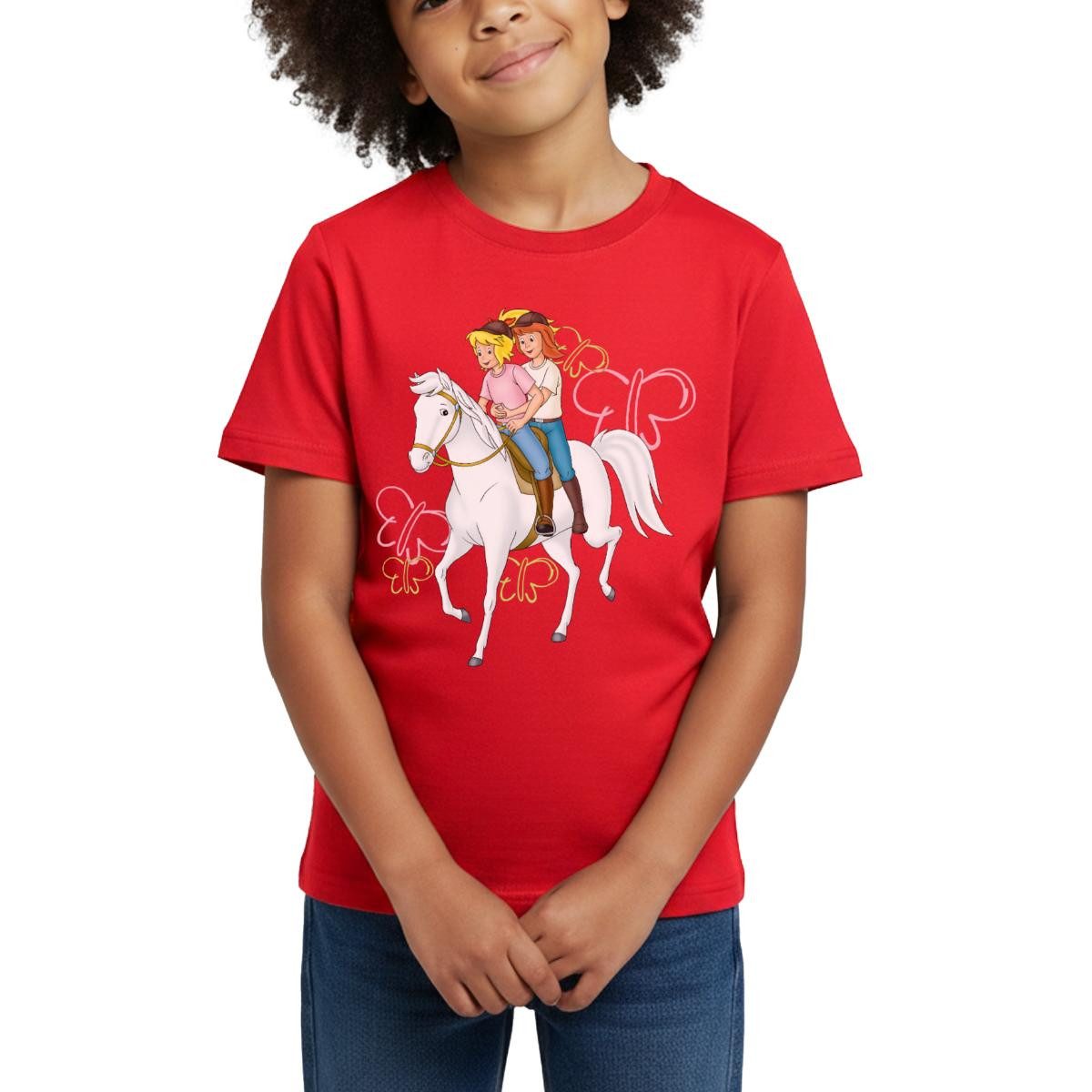 T-Shirt Bibi Und Tina Reiten Auf Stute Sabrina Kinder T-Shirt
