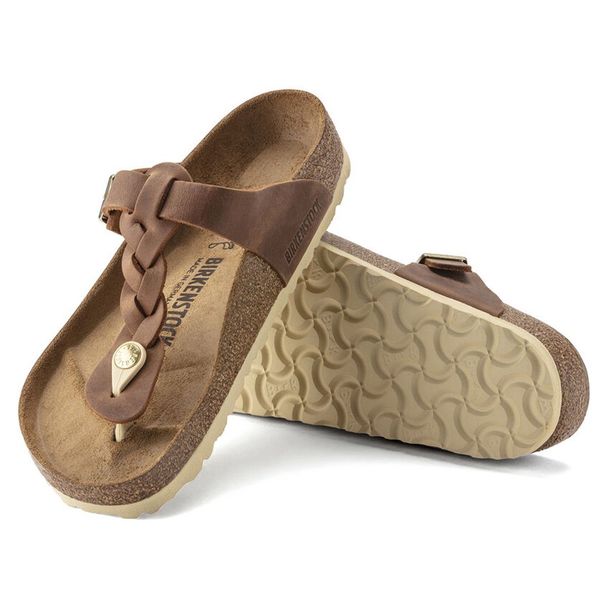 Birkenstock Gizeh Braided-cognac Zehentrenner