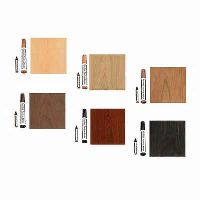 SECUMAX Wachsmalstift Möbel Parkett Laminat Holz Reparaturset Wachs Filzstift 6er Set