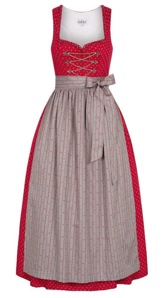 Dirndl Dirndl Lang Thea in Rot von Nübler