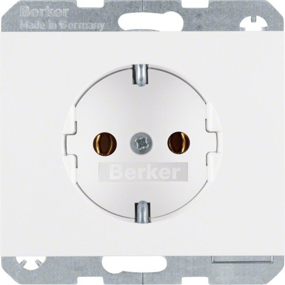 Berker Klemmen Berker SCHUKO-Steckdose pws/gl 41157009 | Klemmen