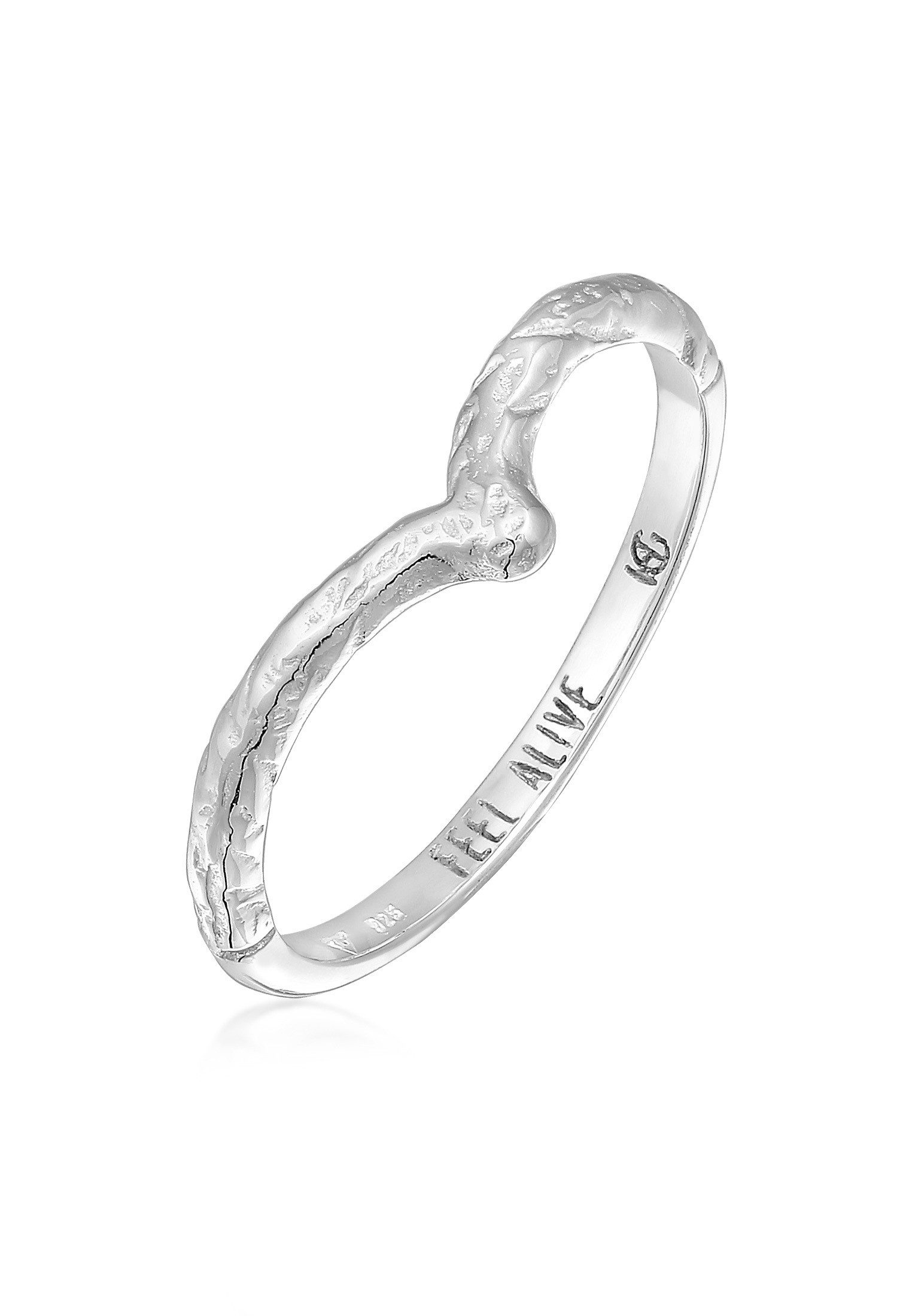 Fingerring V-Form Vintage - Feel Alive 925 Silber