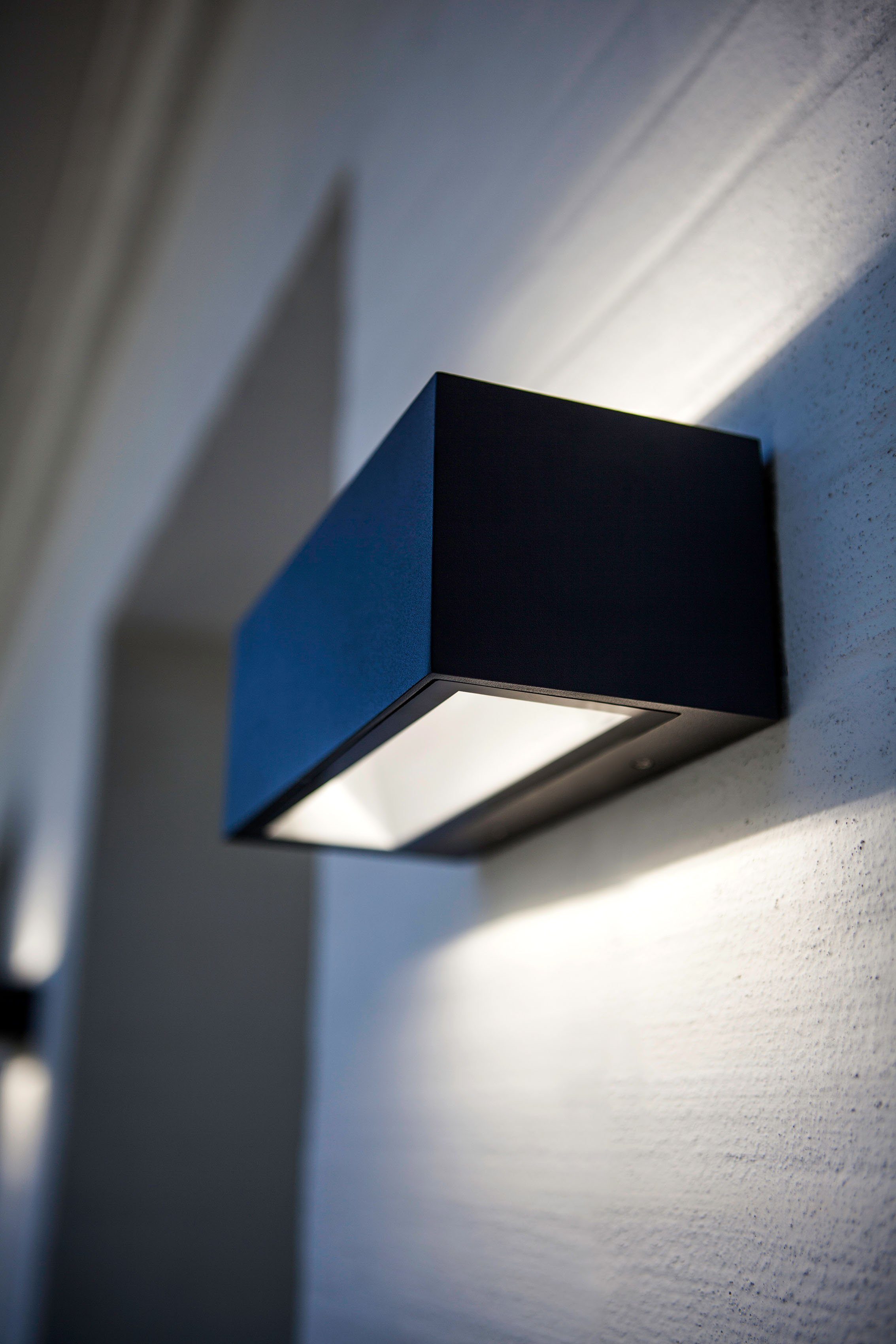 LUTEC LED Außen-Wandleuchte integriert, LED Warmweiß fest GEMINI