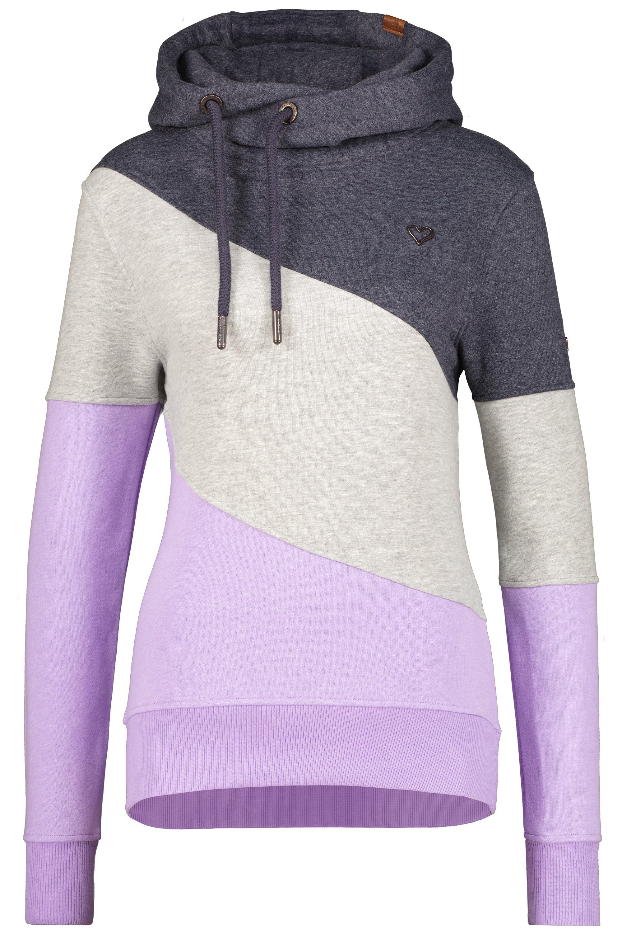 digital lavender Hoodie StacyAK Damen Pullover Kapuzensweatshirt, & A Alife melange Sweatshirt Kapuzensweatshirt Kickin