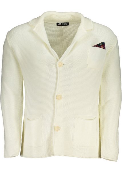 U.S. GRAND POLO Strickpullover Elegant Weißer Herren Cardigan mit Taschen, günstig online kaufen