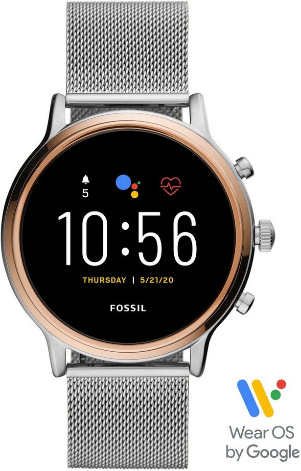 Fossil Smartwatches JULIANNA HR SMARTWATCH, FTW6061 Smartwatch (1.28 Zoll, Wear OS by Google