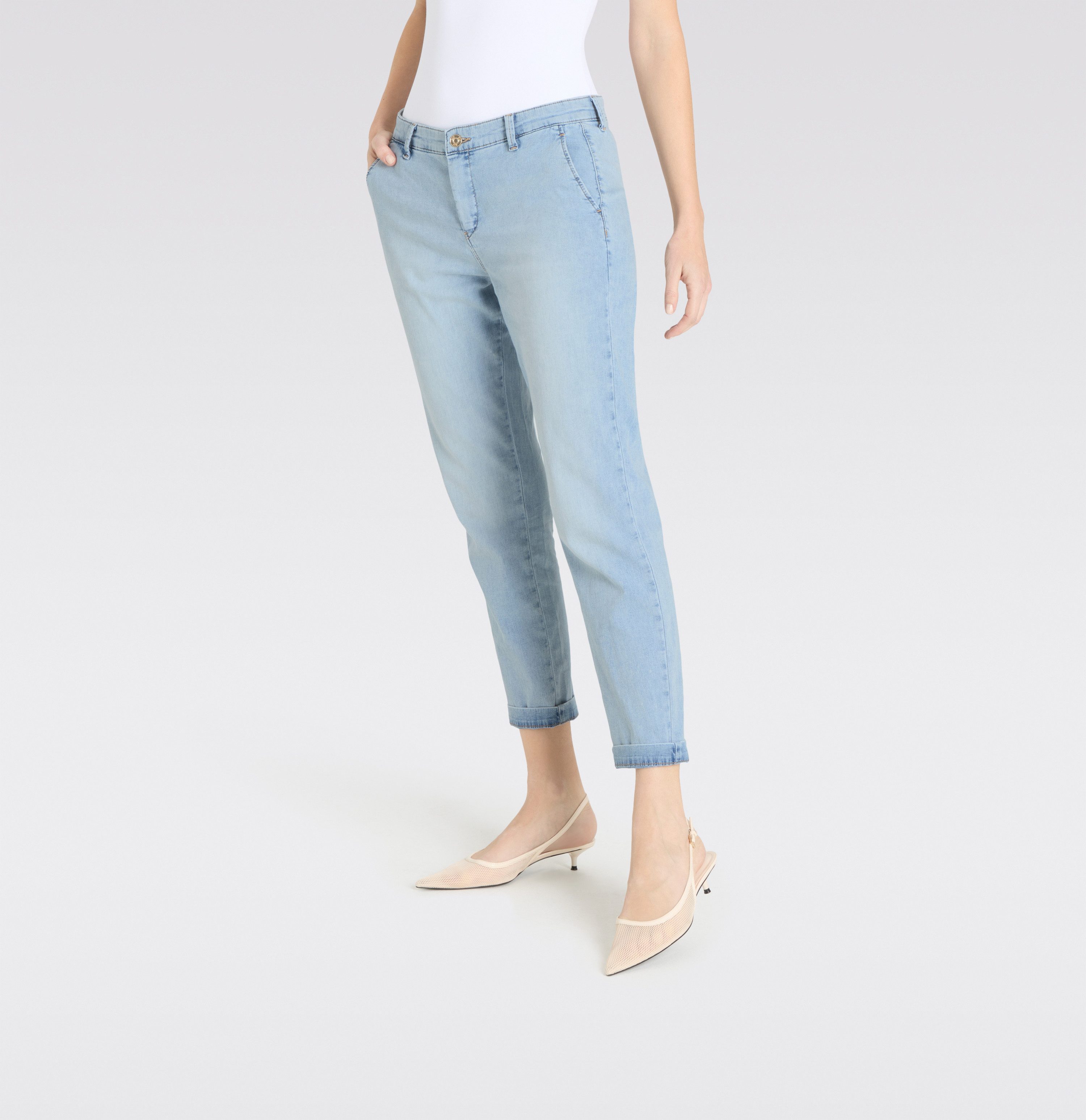 MAC Slim-fit-Jeans CHINO turn up im Five-Pocket Style