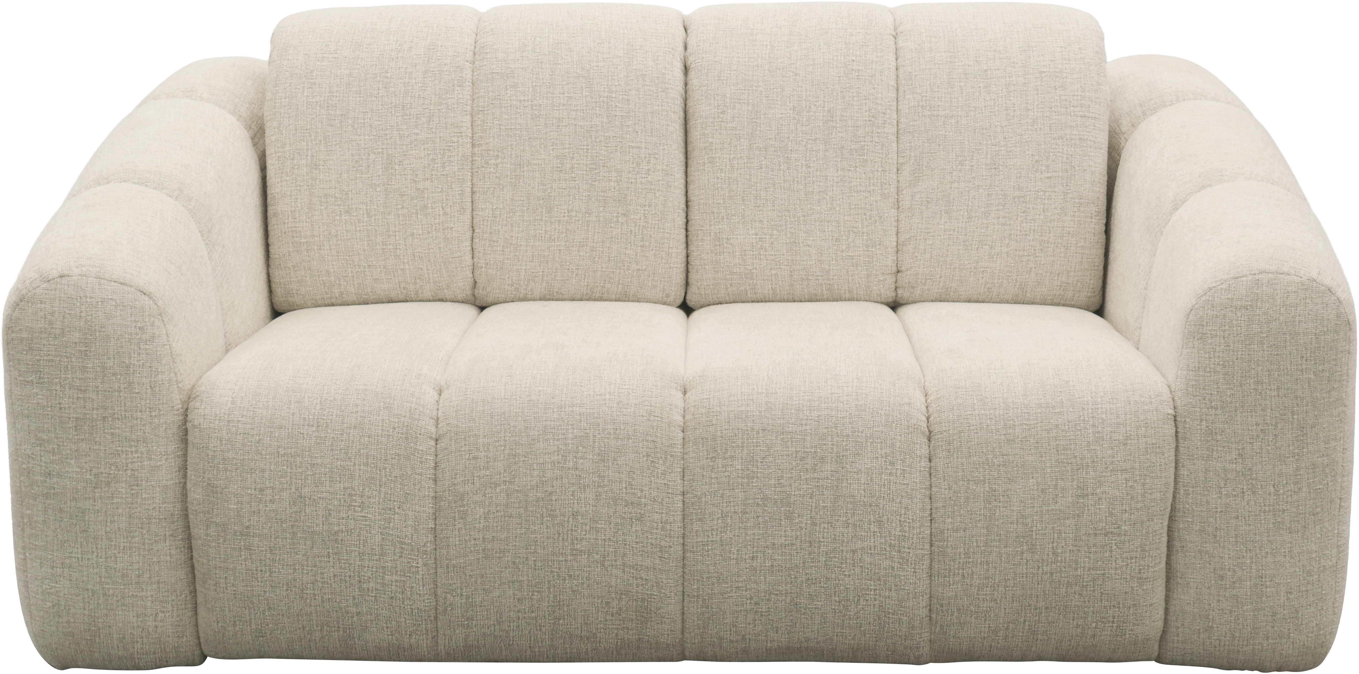 DOMO collection Schlafsofa Lymra, 192 cm breit, organische Form mit vertikalen Absteppungen, Mit Schlaffunktion