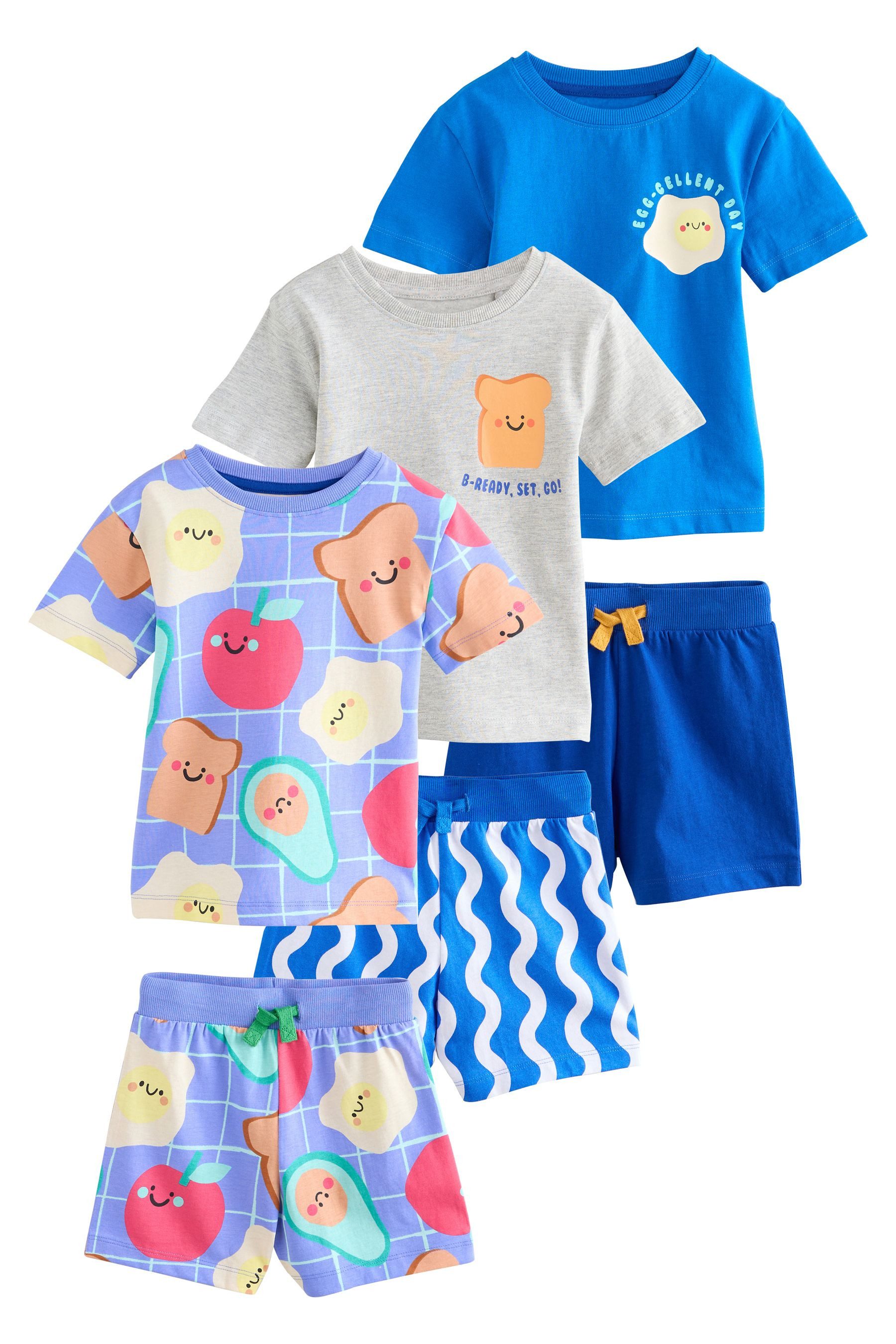 Pyjama Kurze Schlafanzüge, 3er-Pack