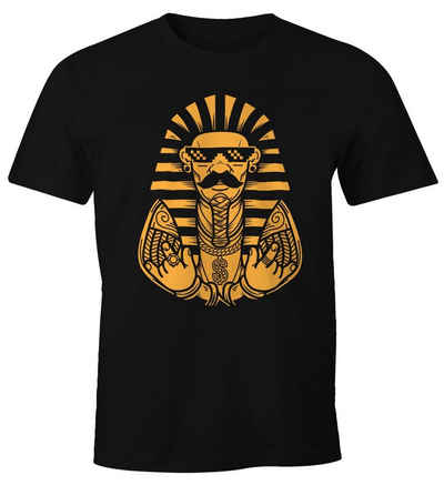 MoonWorks Print-Shirt Herren T-Shirt King Thug Gangster Life Fun-Shirt mit Print