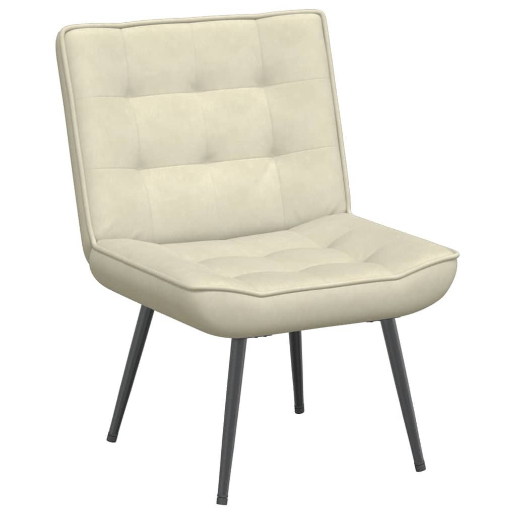 vidaXL Stuhl Relaxsessel Creme 64x74x84 cm Samt