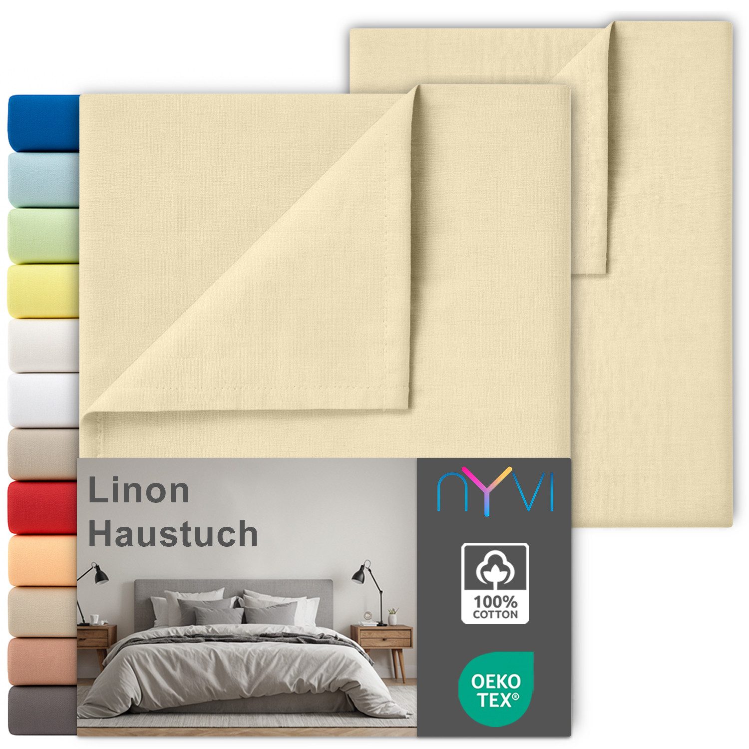NYVI Betttuch Linon Deluxe Bettlaken ohne günstig online kaufen