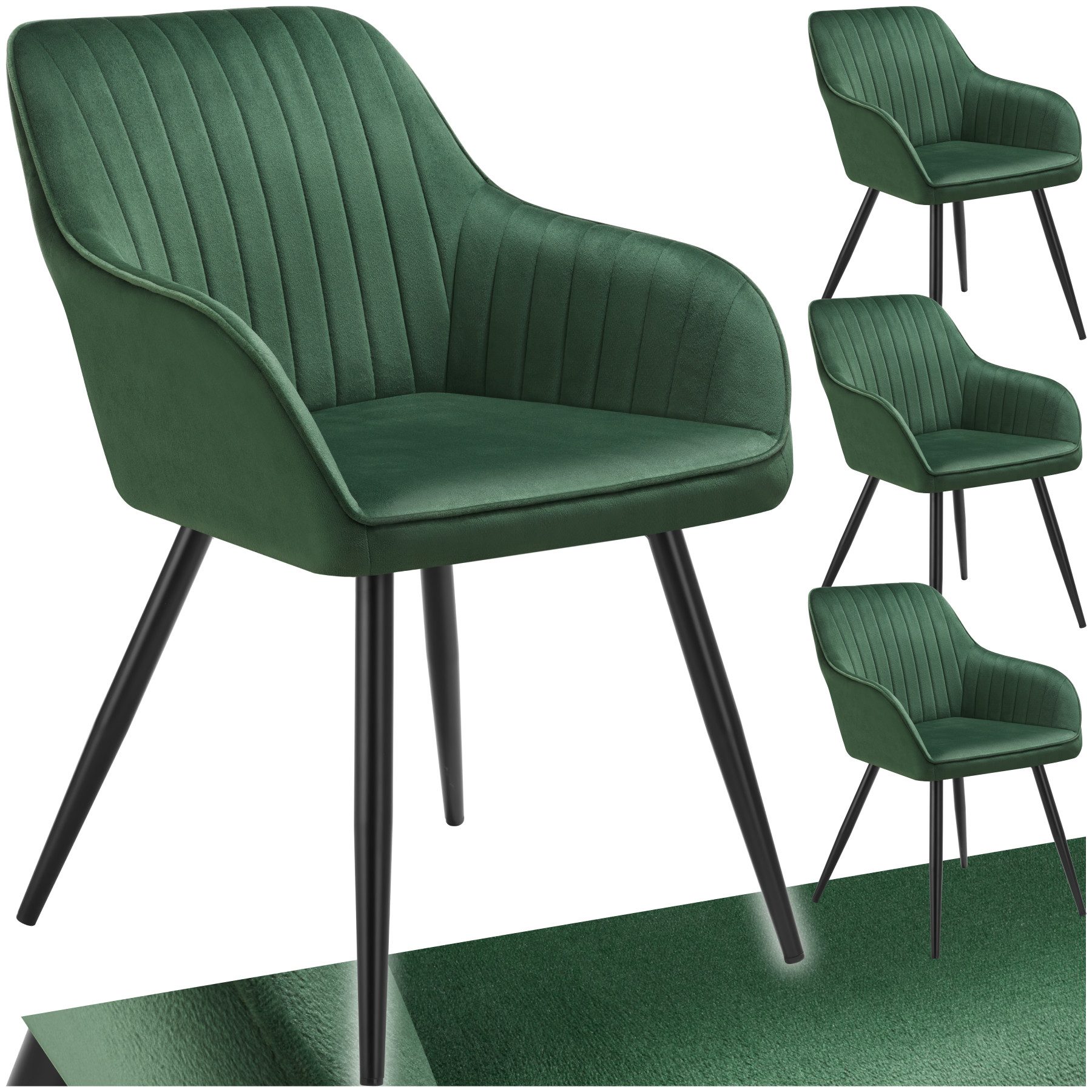 tectake Esszimmerstuhl Marilyn (4er Set, 4 günstig online kaufen