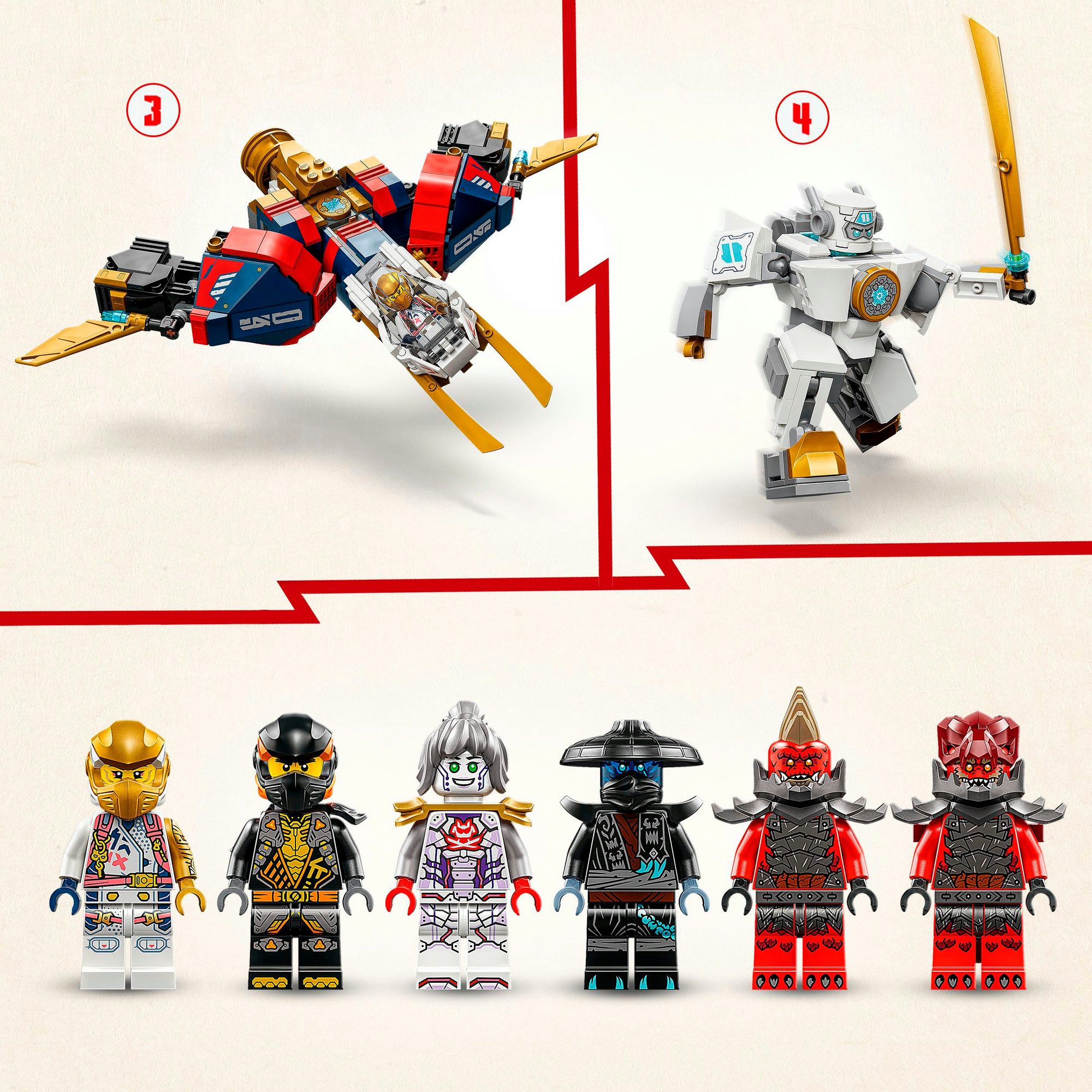 LEGO® Zanes Ultra-Kombi-Mech (71834), LEGO Ninjago Konstruktionsspielsteine, (1187 St), Made in Europe – Bild 5 von 5