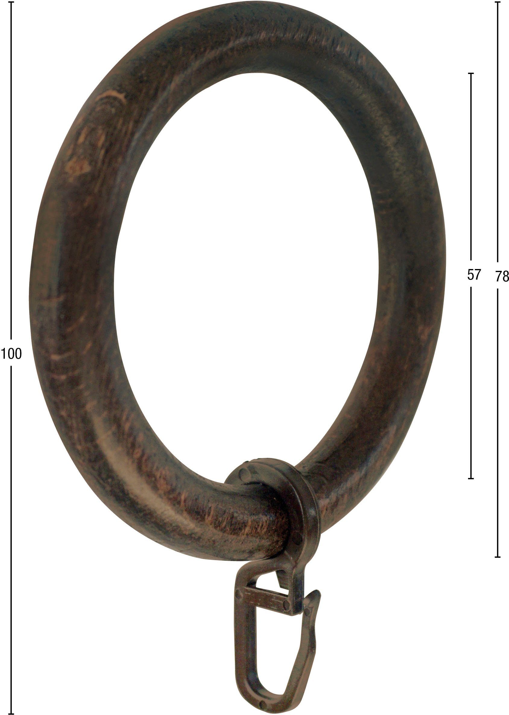 GARESA Gardinenring Holzring mit Haken, (20-St), günstig online kaufen