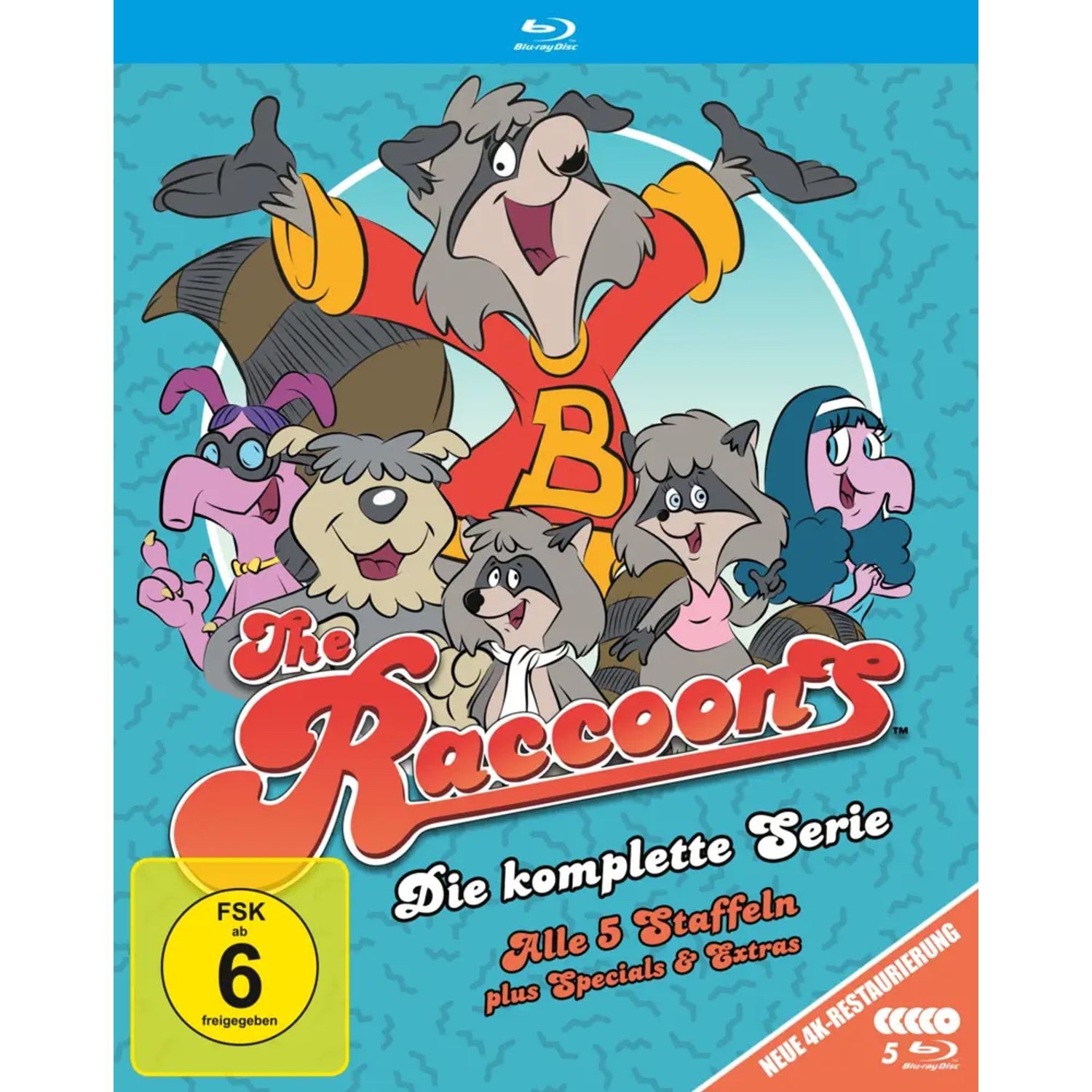 Alive Blu-ray Die Raccoons - Die komplette Zeichentrickserie,5 Blu-ray