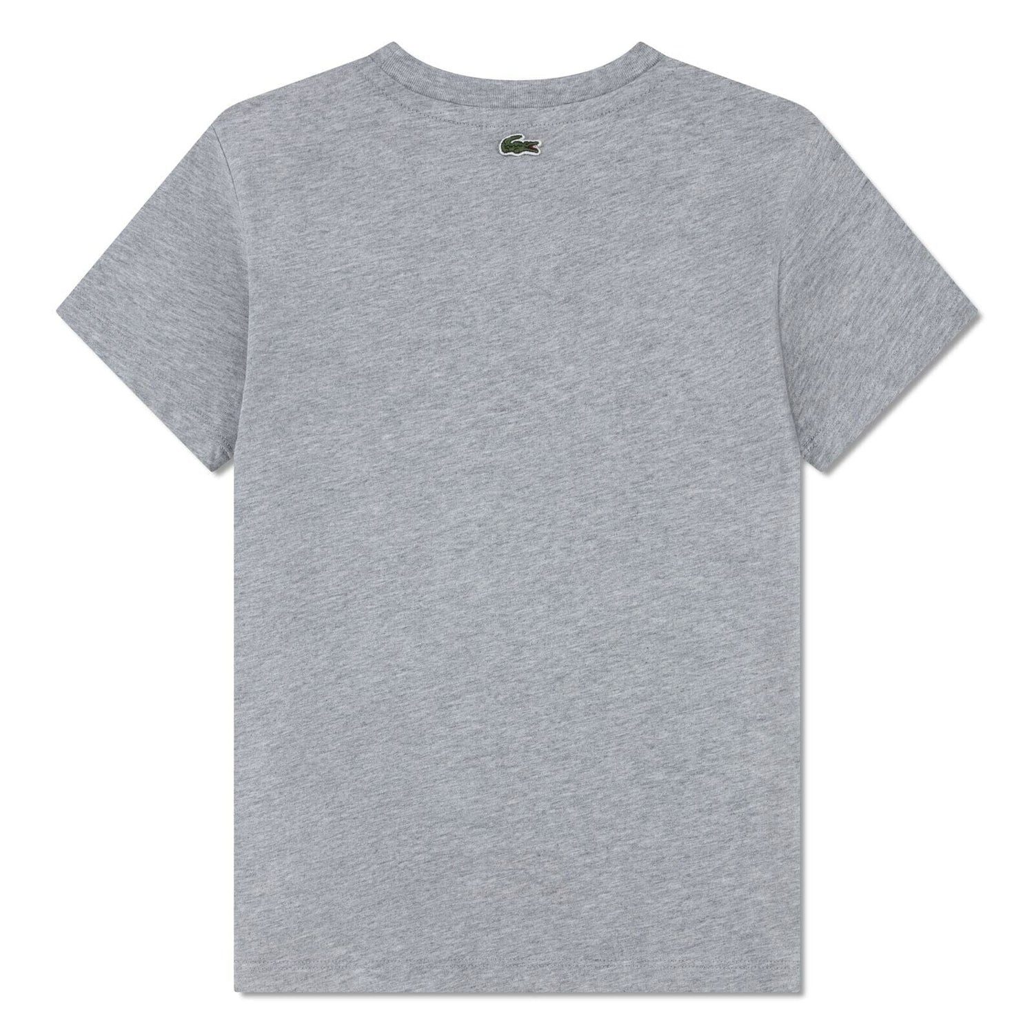 Lacoste T-Shirt LACOSTE Kids T-Shirt „Big Croc“ – grau meliert