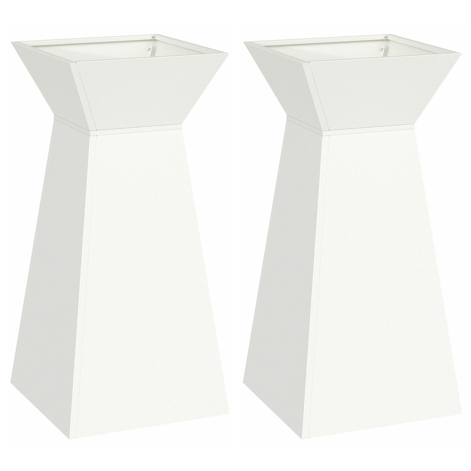 vidaXL Blumentopf Pflanzenständer Weiß Kunststoff 35 günstig online kaufen