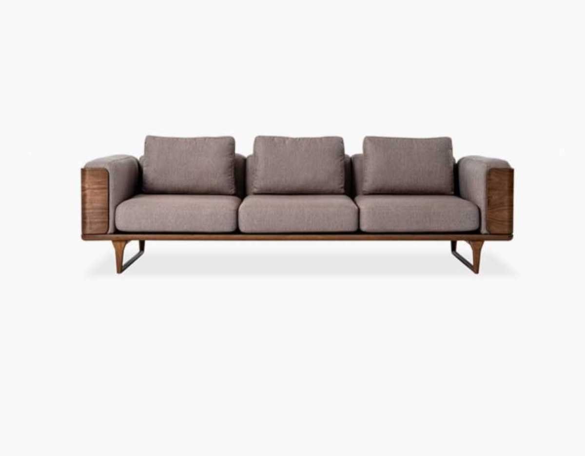 JVmoebel Sofa Luxus Wohnzimmer Sofa Modernen Design Holz, 1 Teile, Made in Europa