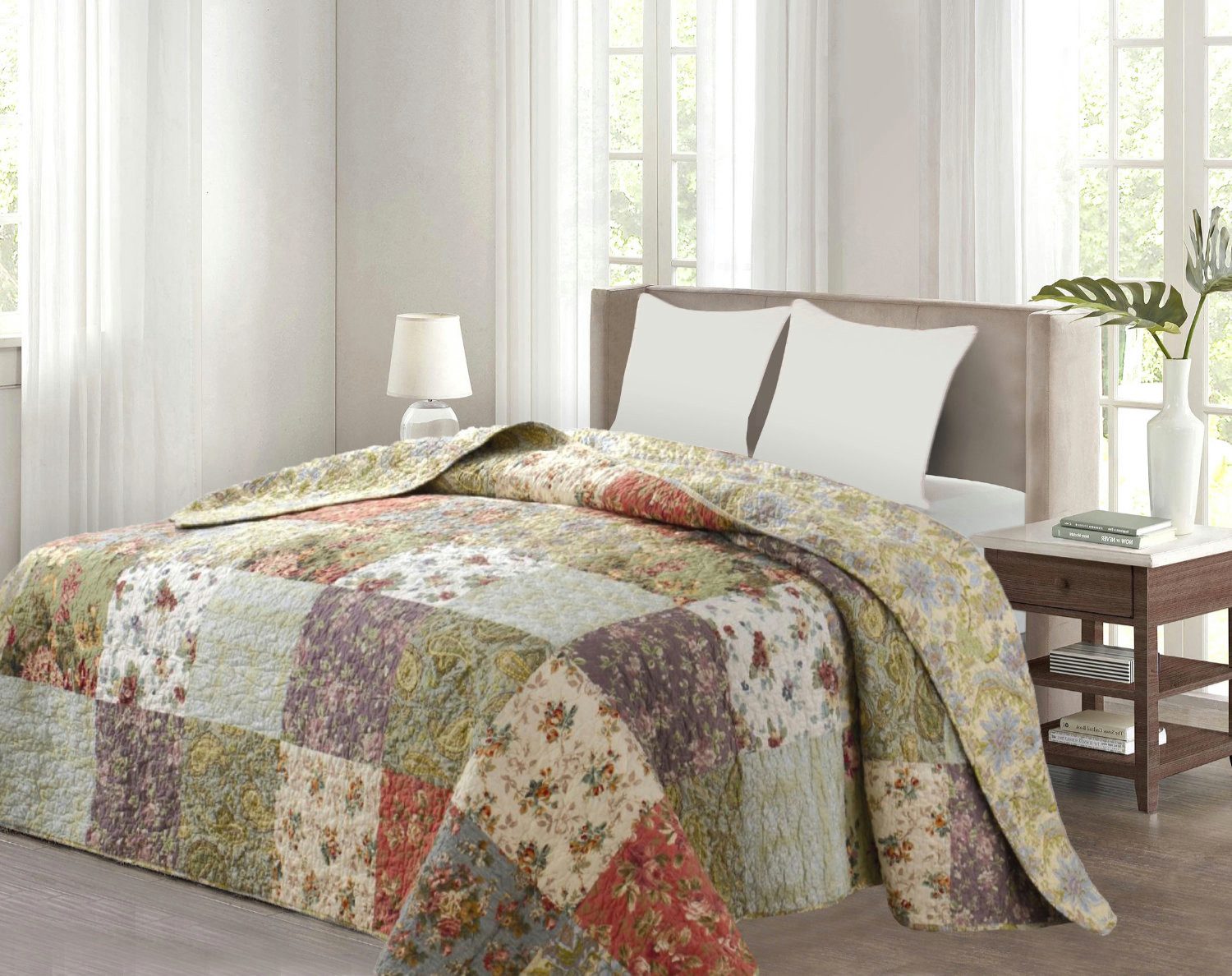 Delindo Lifestyle Tagesdecke Patchwork Biedermeier, weich günstig online kaufen