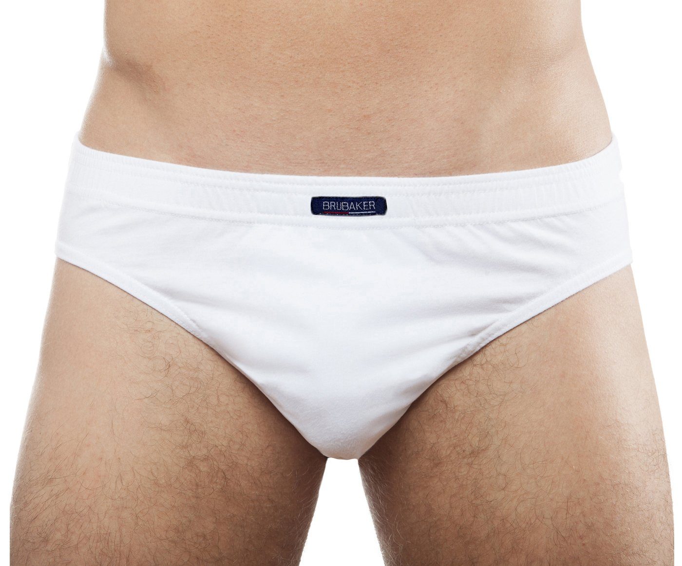 BRUBAKER Slip Herren Unterhose aus Baumwolle (Spar-Pack, 7-St., 7er-Pack) Großpackung Männer Unterwäsche, sehr bequeme Passform