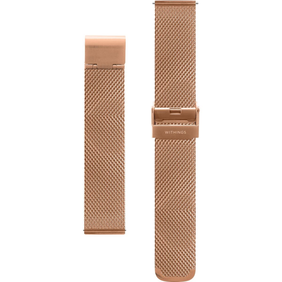 Withings ScanWatch 2, Akku bis 35 Tage, appfähige Smartwatch Set, 38 mm, inkl. Milanese Band Rosegold, Übermittlung von Gesundheitsdaten