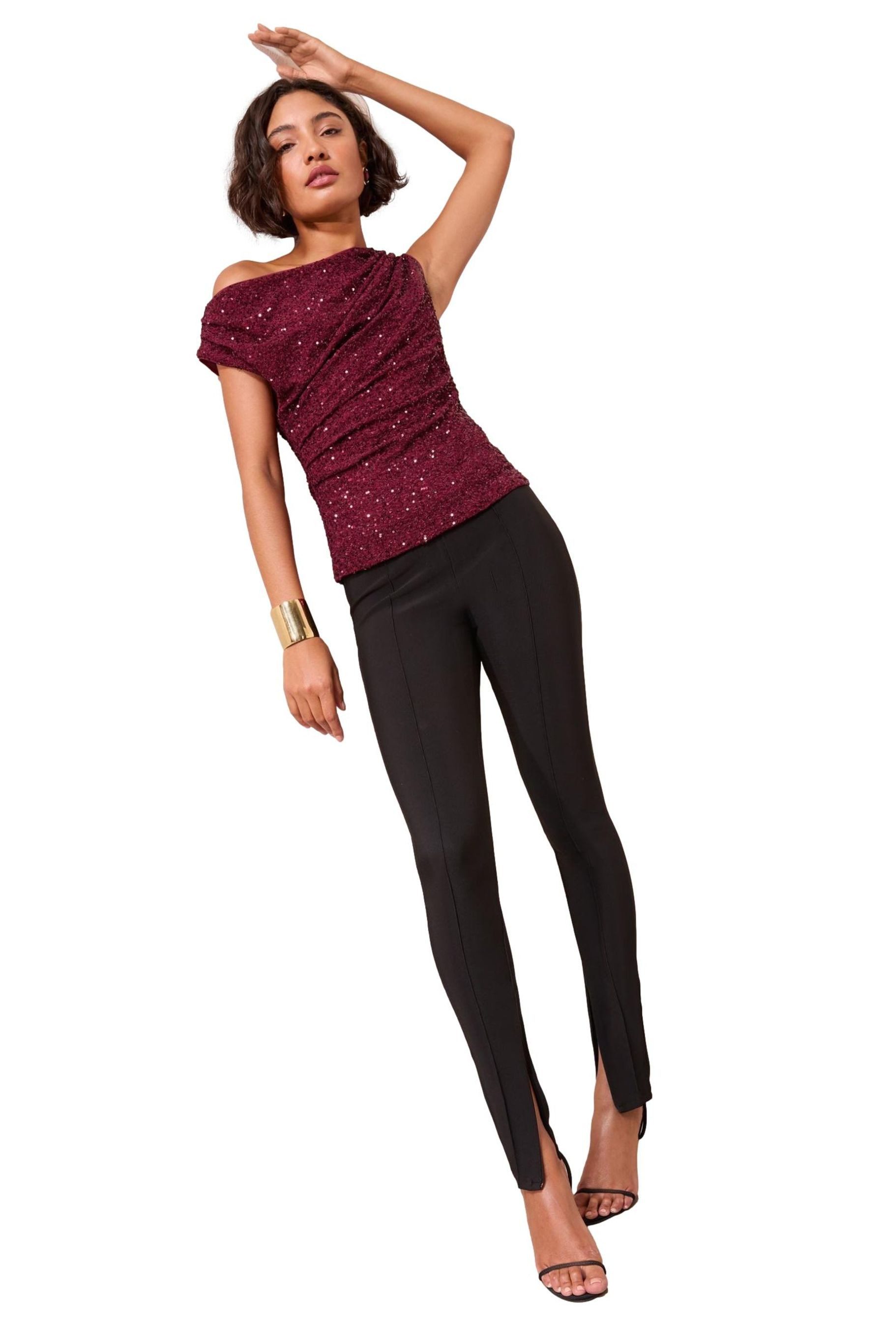 Friends Like These Paillettenshirt Friends Like These Asymmetrisches Top, Regular (1-tlg)