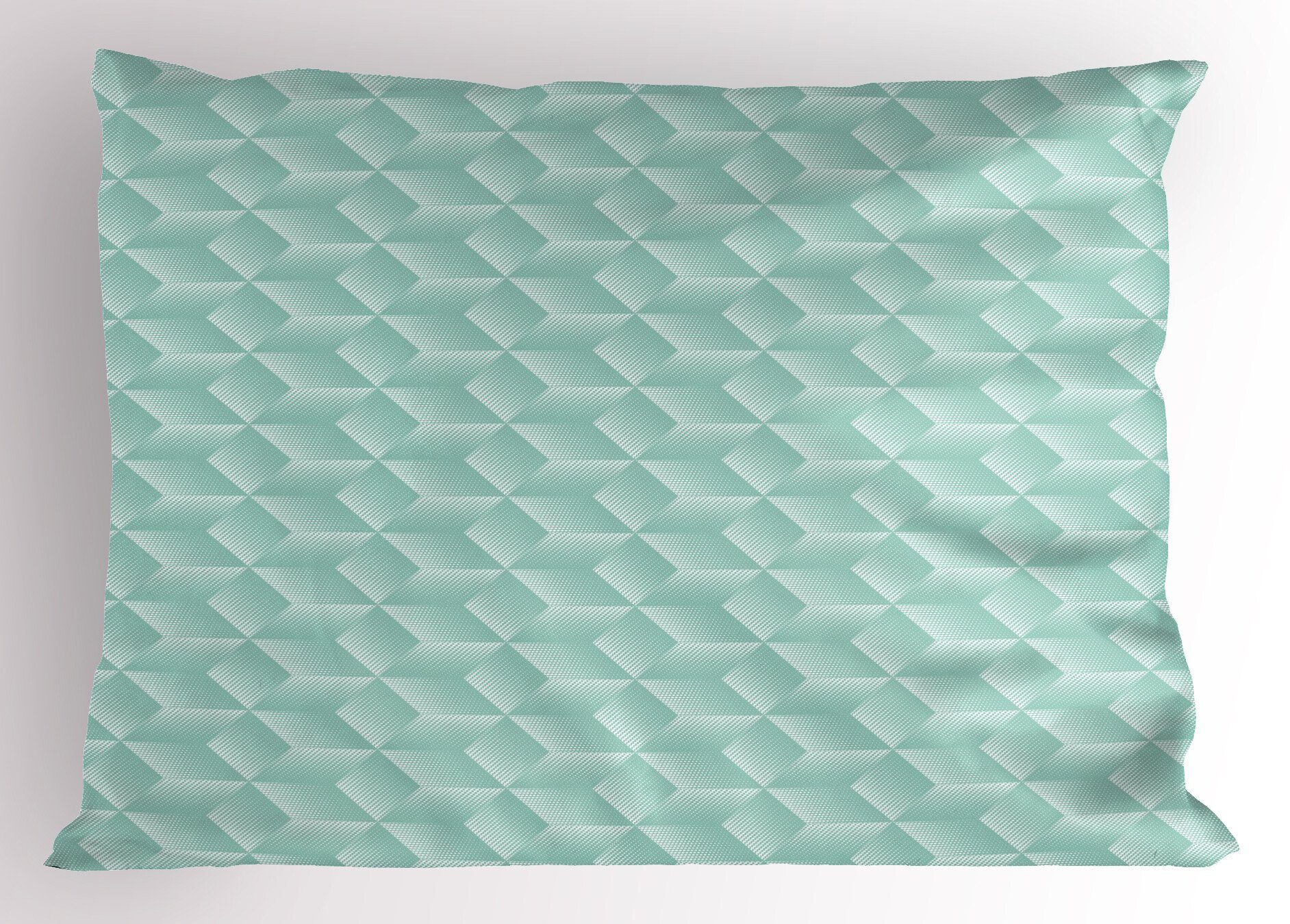 Size Gedruckter Abakuhaus Halbton-Rhombus-Motiv Geometrisch Dekorativer (1 Kopfkissenbezug, Kissenbezüge Standard Stück),