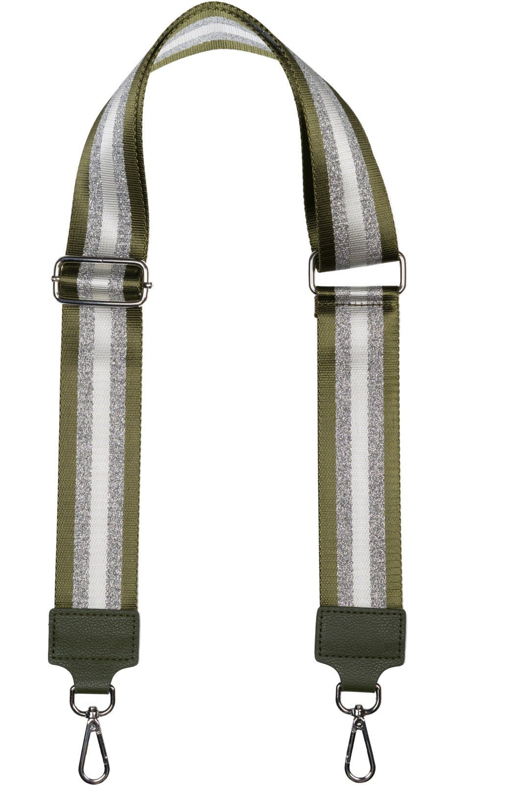 styleBREAKER Schulterriemen Breiter Wechsel Taschengurt Metallic Streifen Muster (1-St)