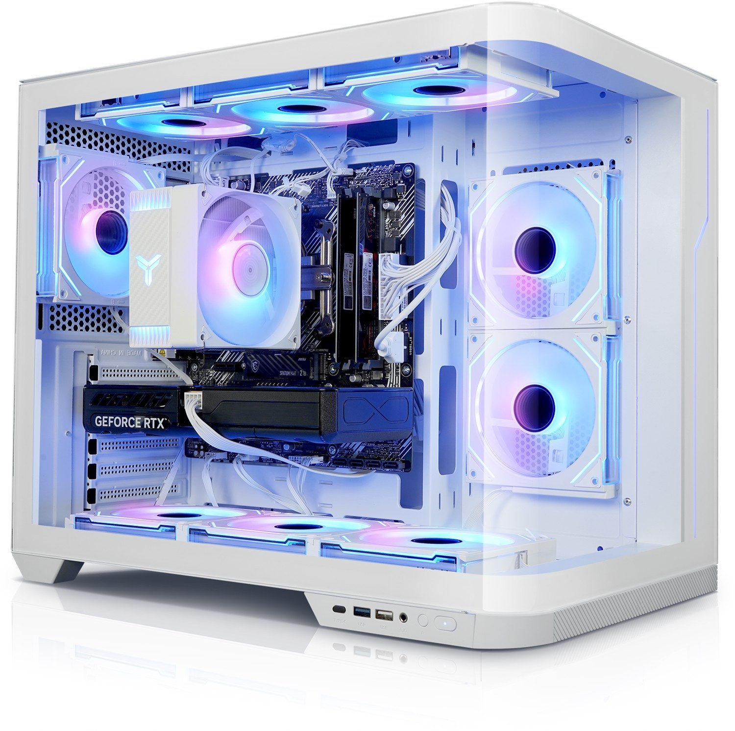 Kiebel Panorama Curve V Gaming-PC (AMD Ryzen 7 AMD Ryzen 7 5700X, RTX 5070, 32 GB RAM, 1000 GB SSD, Luftkühlung, ARGB-Beleuchtung, WLAN)