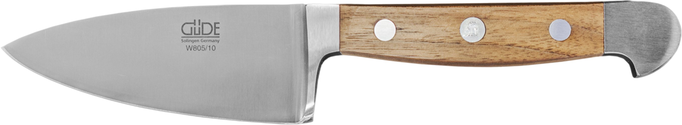 Güde Messer Solingen Käsemesser Güde Alpha Hartkäsemesser 10cm, Walnuss